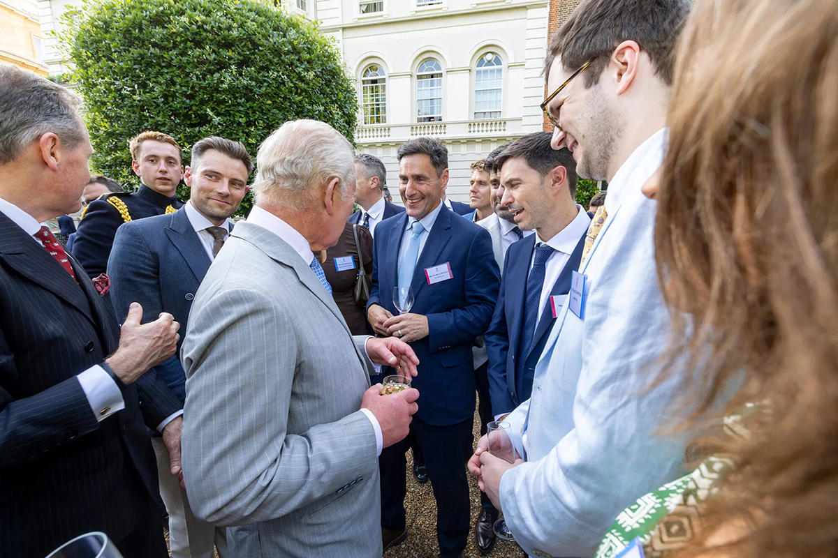 Nick Howard meets His Majesty The King following Valvetek’s King’s Award success